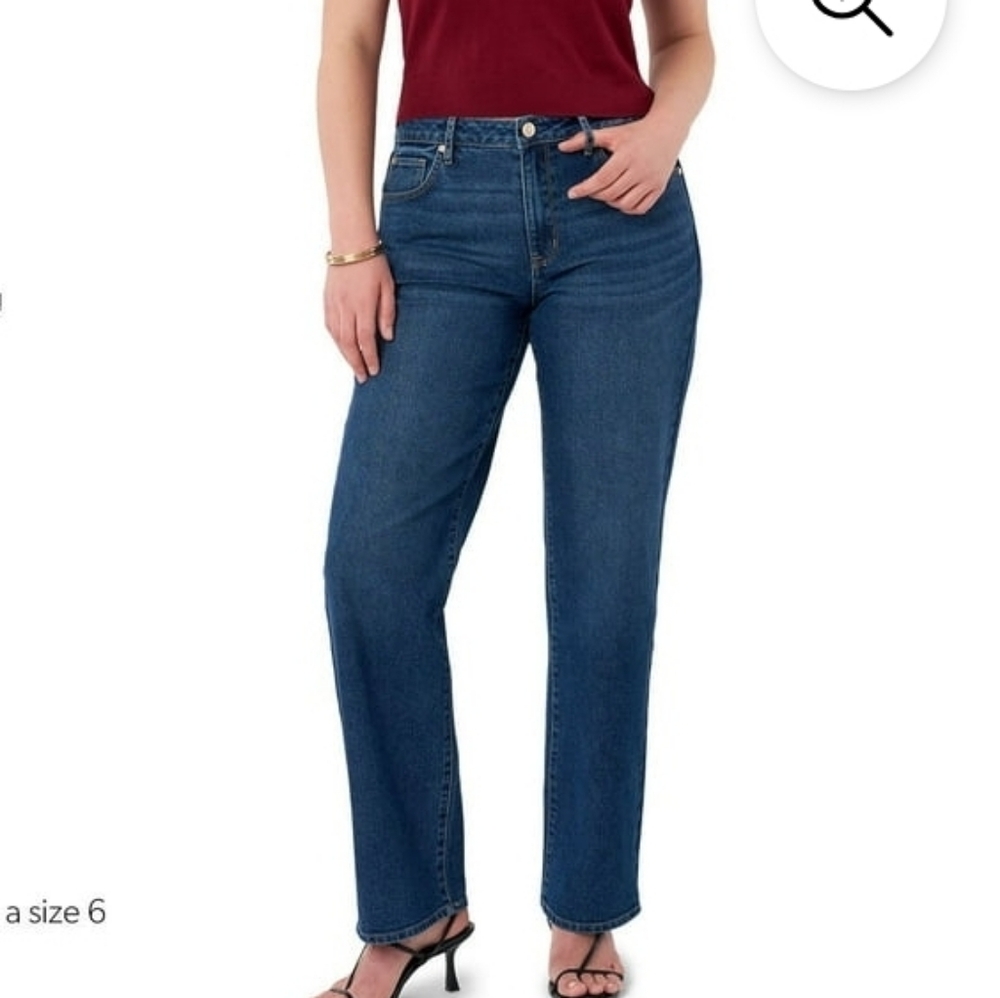 Seven7 Classic Blue Women's Loose Straight Jeans
